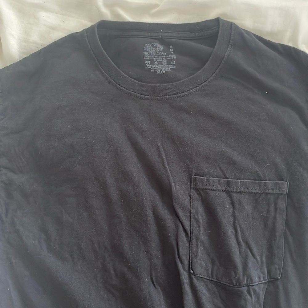 Fruit of the loom black shirt with pocket